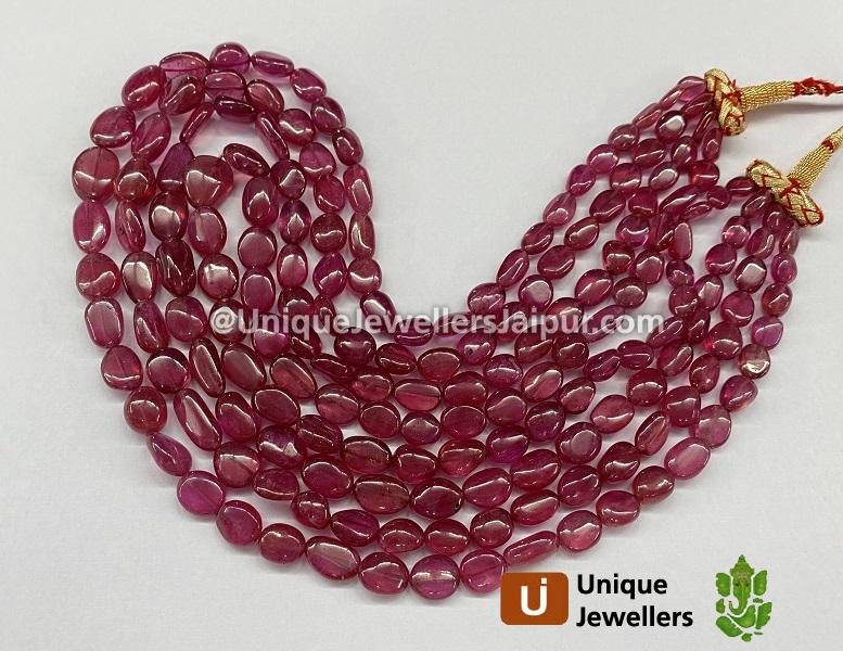 Ruby Smooth Nuggets Beads