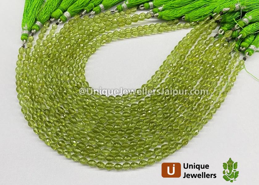 Peridot Faceted Drop Beads