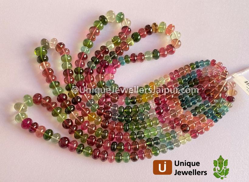 Tourmaline Far Smooth Roundelle Beads