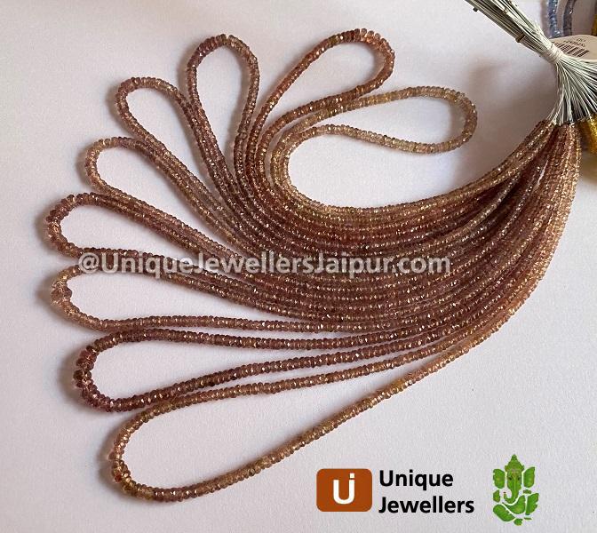 Carob Brown Sapphire Faceted Roundelle Beads