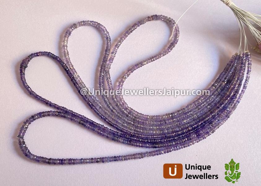 Porpoise Sapphire Faceted Roundelle Beads