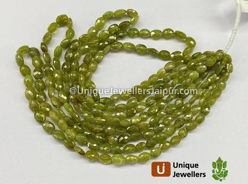 Sphene Faceted Oval Beads