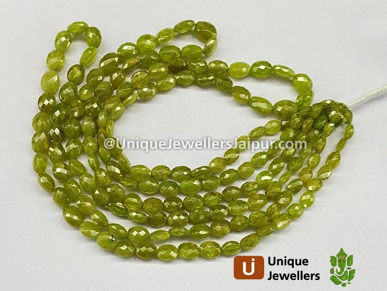 Sphene Faceted Oval Beads