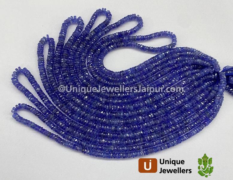 Tanzanite Faceted Tyre Beads