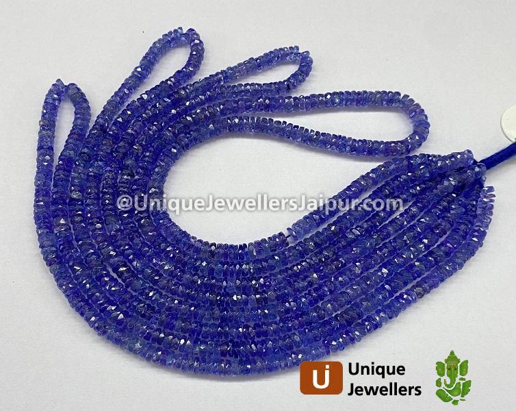 Tanzanite Faceted Tyre Beads