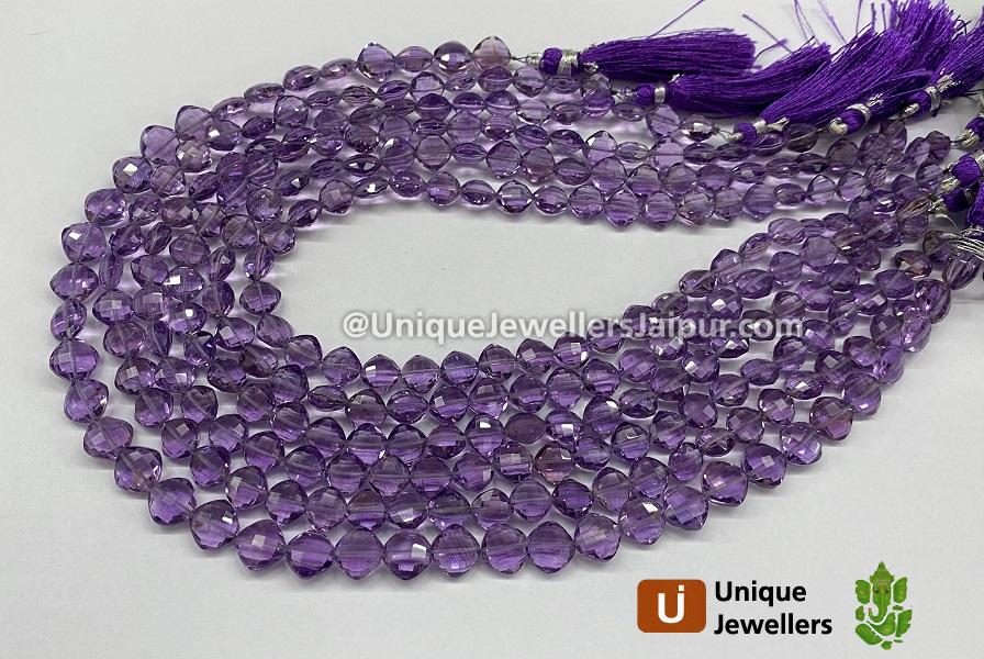 Amethyst Faceted Kite Beads