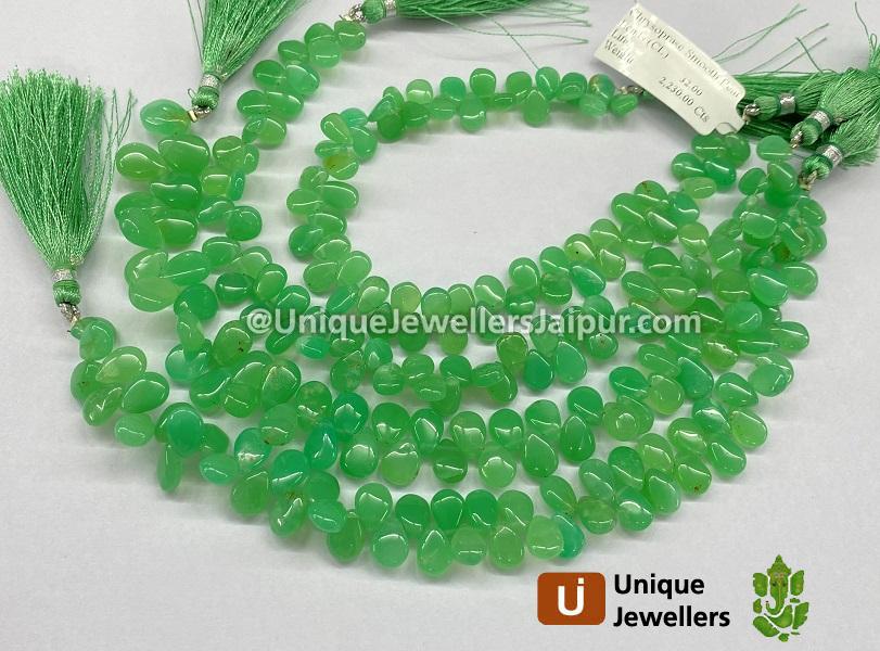 Chrysoprase Smooth Pear Beads