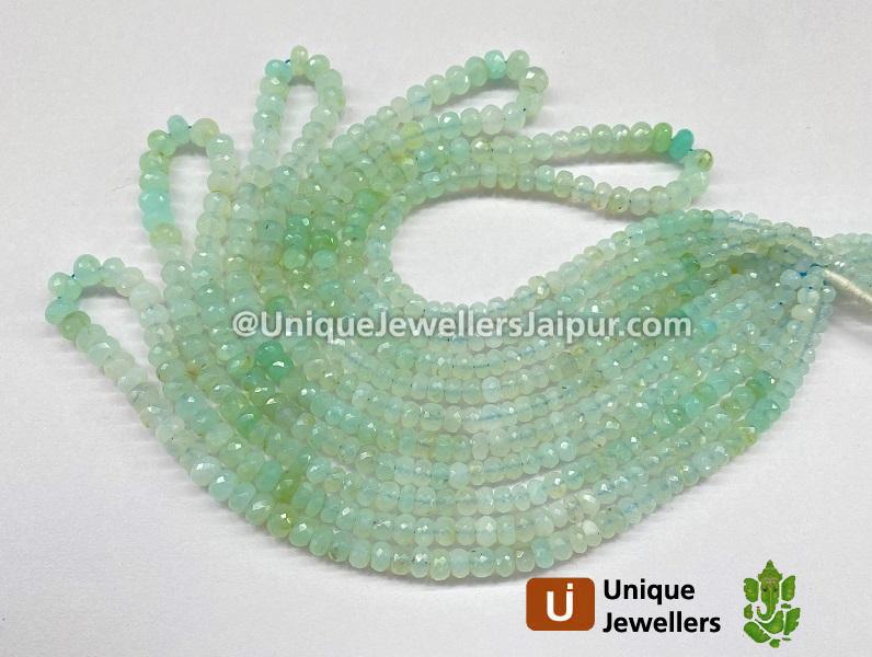 Blue Opal Peruvian Shaded Faceted Roundelle Beads