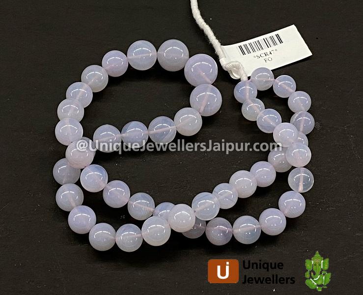 Lavender Quartz Or Scorolite Smooth Round Beads