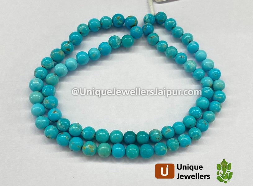 Turquoise Smooth Round Ball Beads