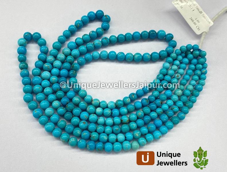 Turquoise Smooth Round Ball Beads