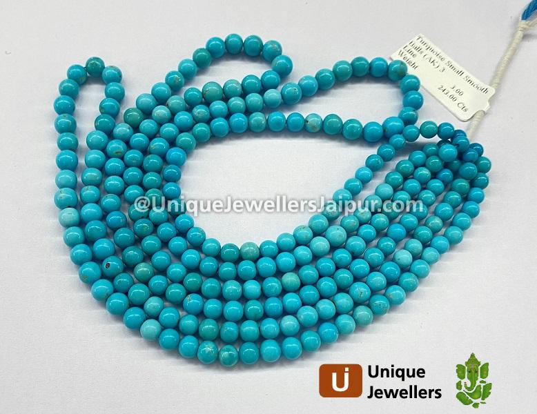 Turquoise Smooth Round Ball Beads