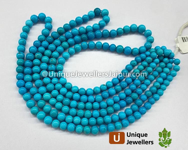 Turquoise Smooth Round Ball Beads