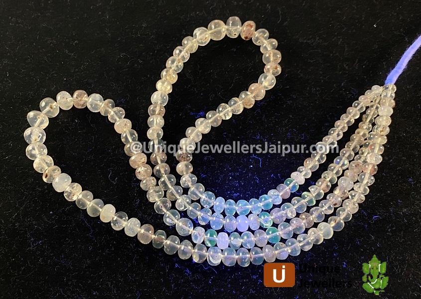 Hyalite Opal Smooth Roundelle Beads