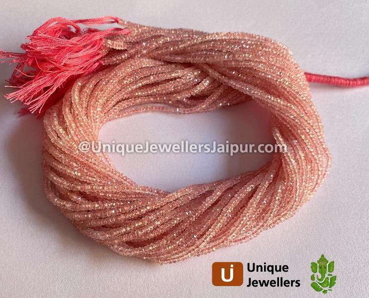 Morganite Faceted Roundelle Beads