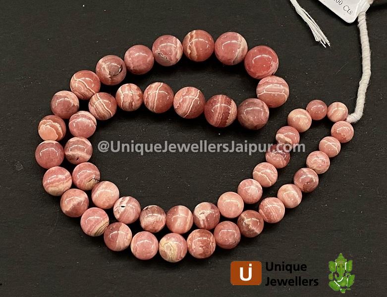 Rhodochrosite Smooth Round Ball Beads