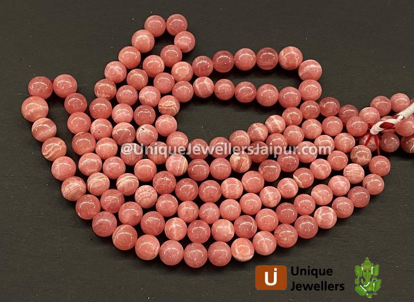 Rhodochrosite Smooth Round Ball Beads