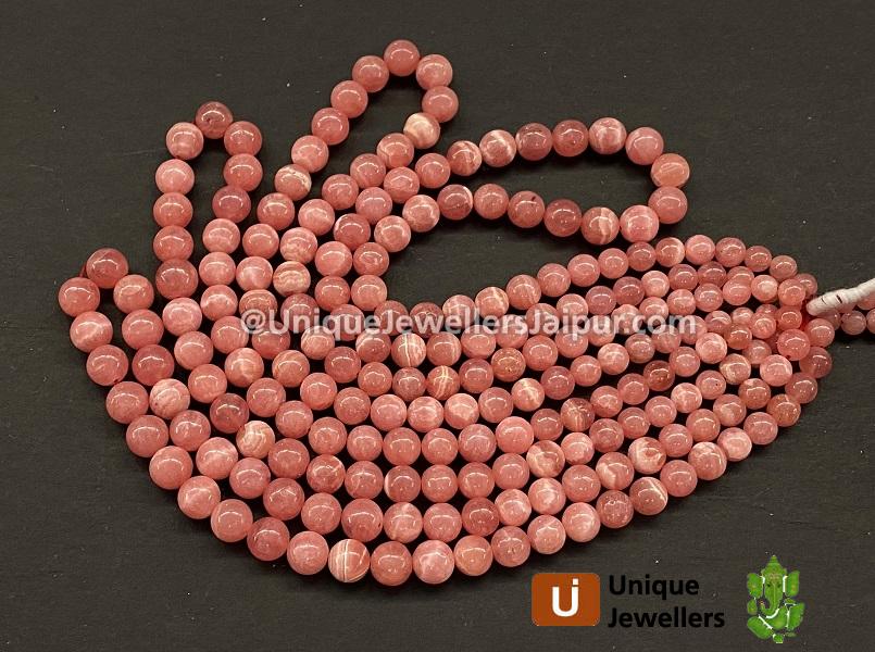 Rhodochrosite Smooth Round Ball Beads