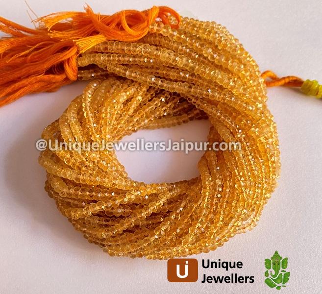 Citrine Faceted Roundelle Beads