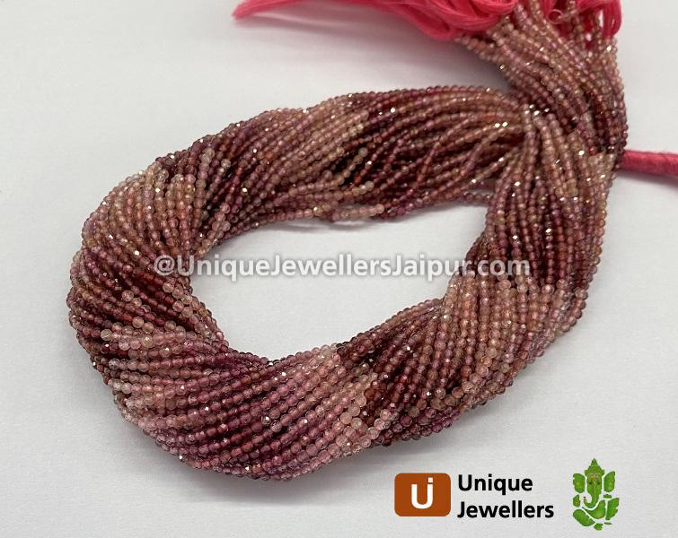 Pink Spinel Faceted Round Beads