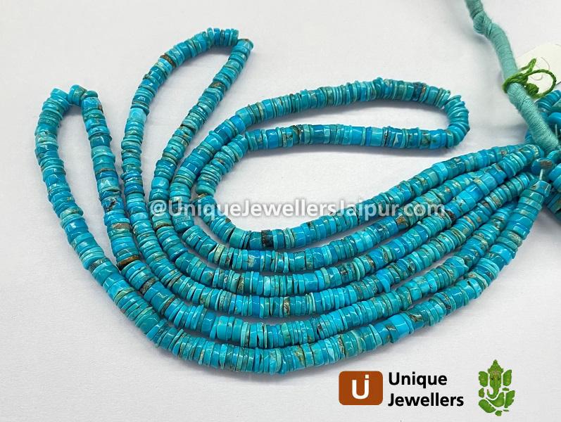 Turquoise Smooth Tyre Beads
