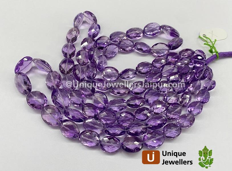 Amethyst Faceted Oval Nuggets Beads