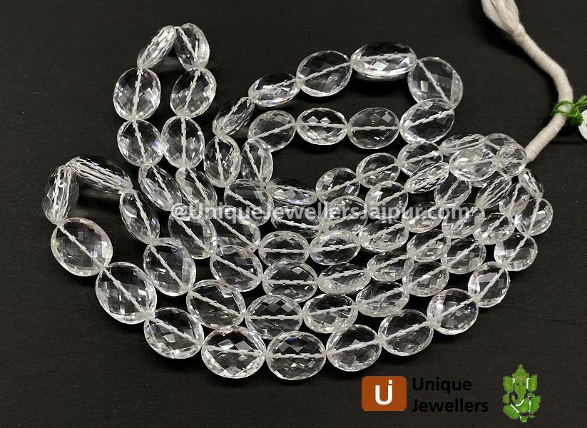 Crystal Quartz Faceted Oval Nuggets Beads