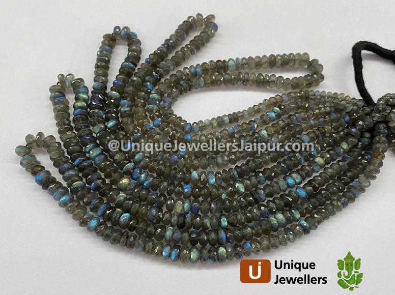 Labradorite Faceted Rondelle Beads