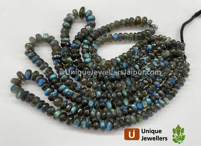 Labradorite Faceted Rondelle Beads