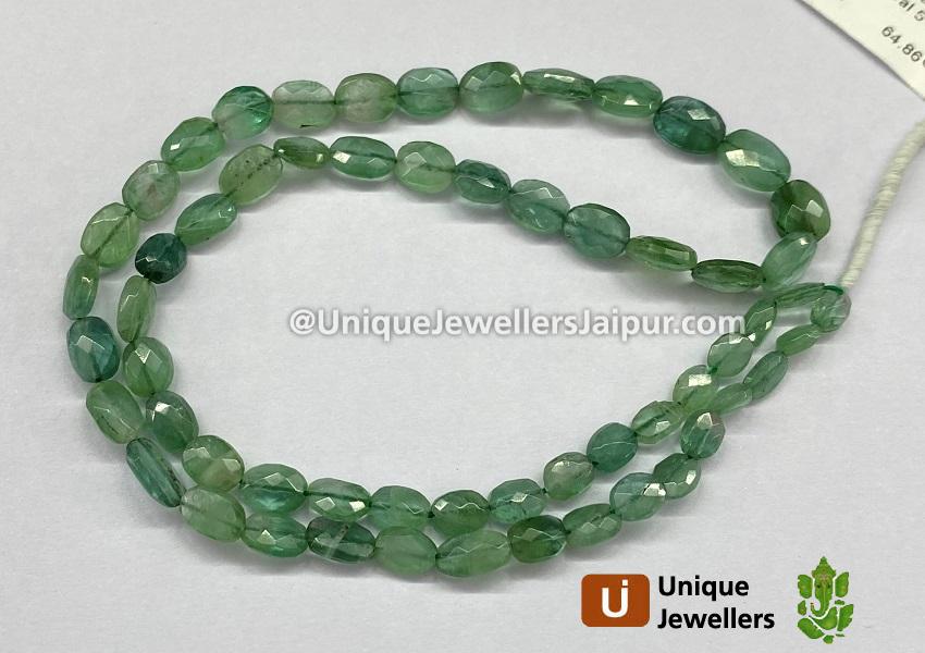 Green Tourmaline Faceted Oval Beads