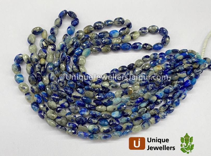 Afghanite Faceted Oval Beads