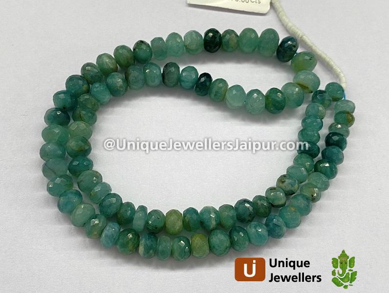 Grandidierite Far Faceted Roundelle Beads