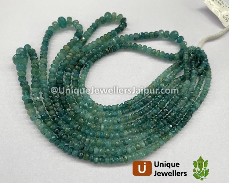 Grandidierite Faceted Roundelle Beads