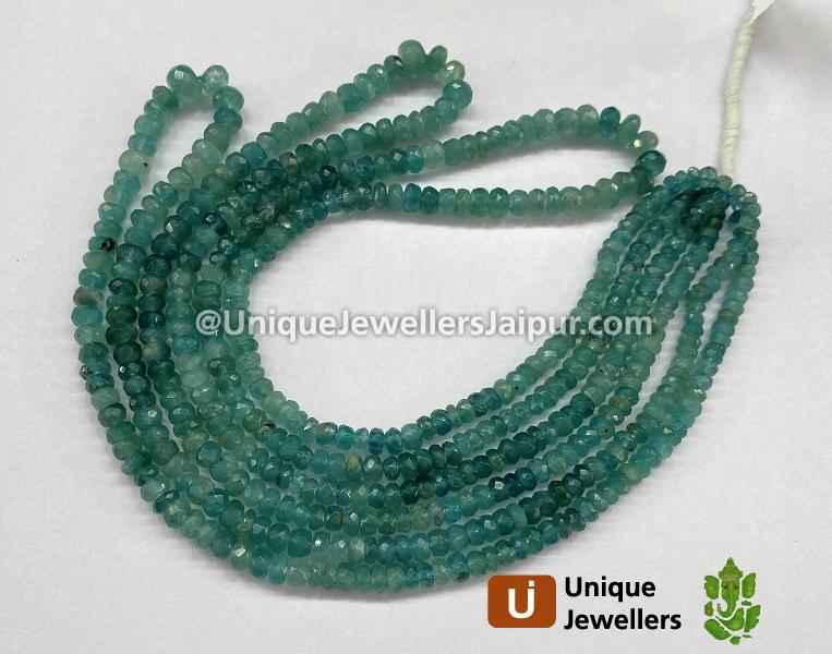 Grandidierite Faceted Roundelle Beads