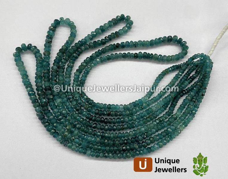 Grandidierite Faceted Roundelle Beads