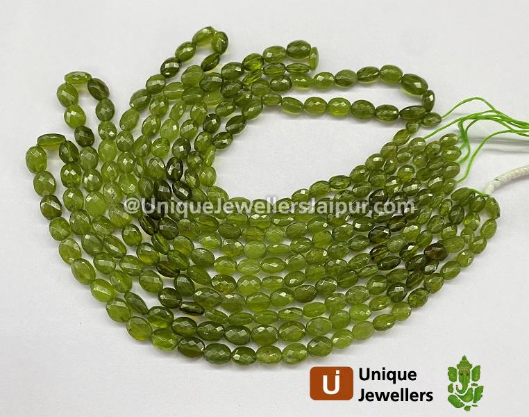 Vesuvianite Shaded Faceted Oval Beads