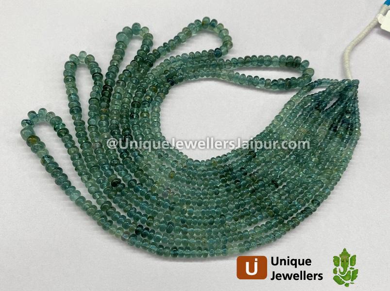 Blue Tourmaline Smooth Roundelle Beads