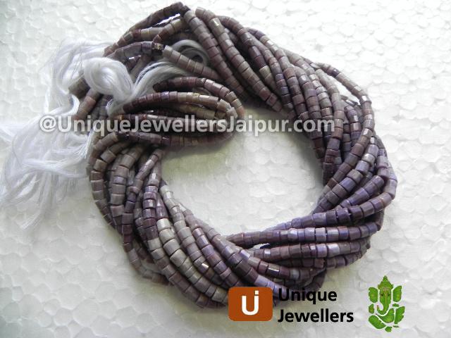 Dumortierite Faceted Tyre Beads