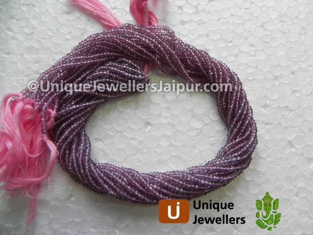 Pink Topaz Faceted Roundelle Beads