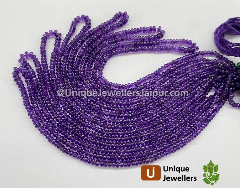 Amethyst Smooth Roundelle Beads
