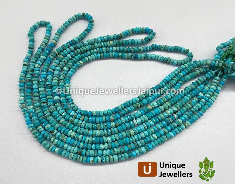Turquoise Faceted Roundelle Beads