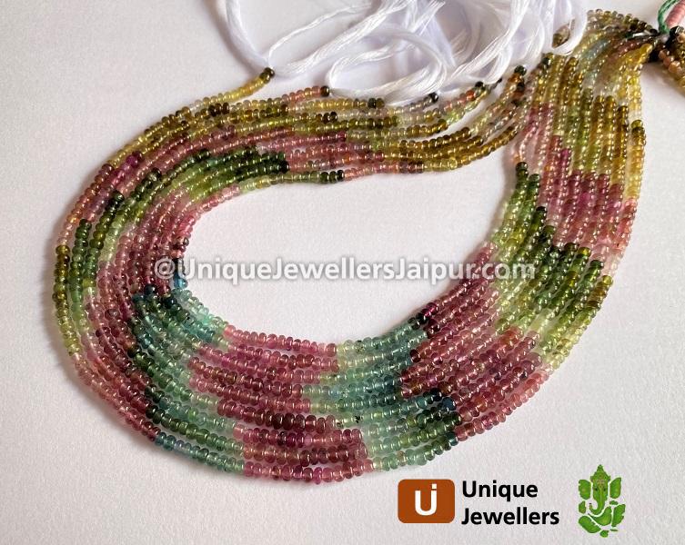 Tourmaline Smooth Roundelle Beads