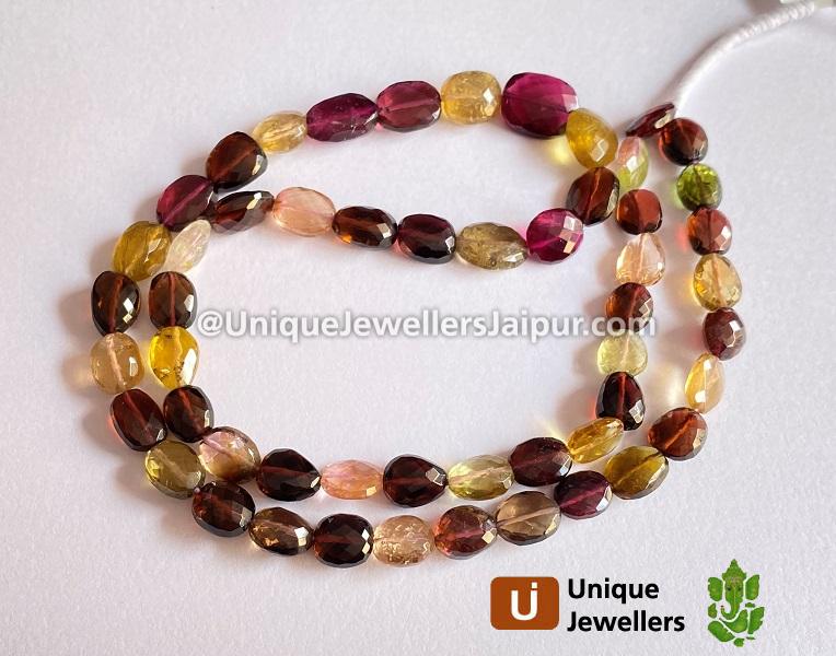 Tourmaline Faceted Oval Beads