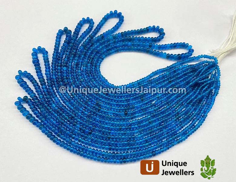 Neon Apatite Smooth Roundelle Beads