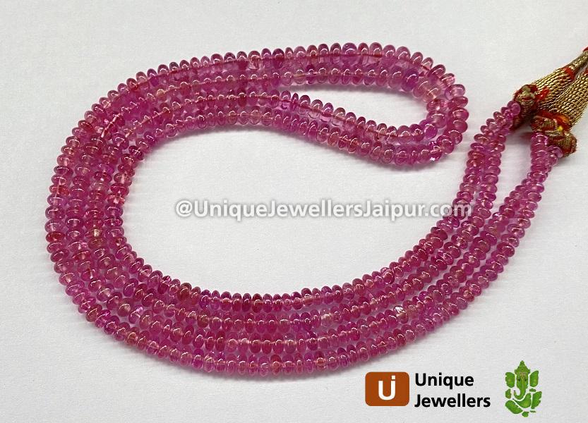 Ruby Smooth Roundelle Beads