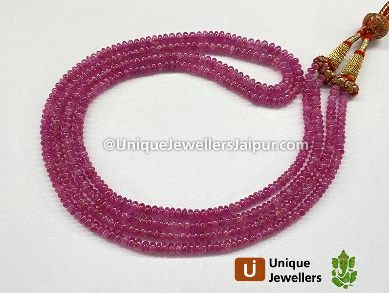 Ruby Smooth Roundelle Beads