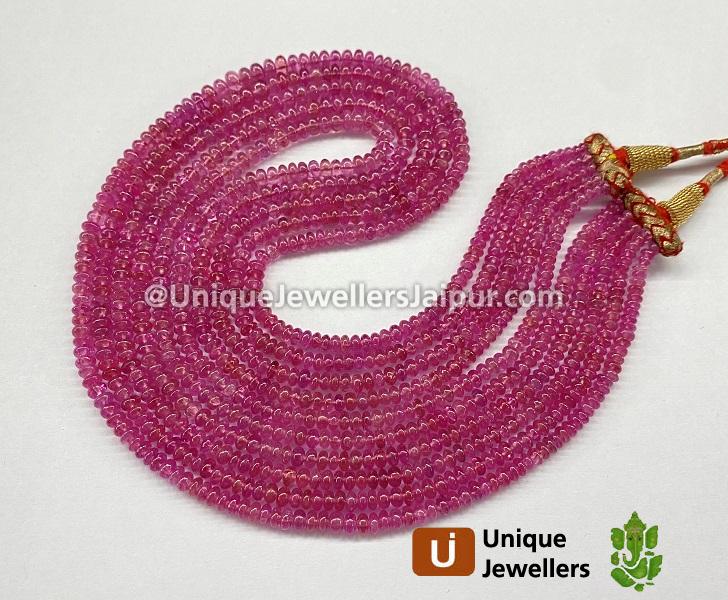 Ruby Smooth Roundelle Beads