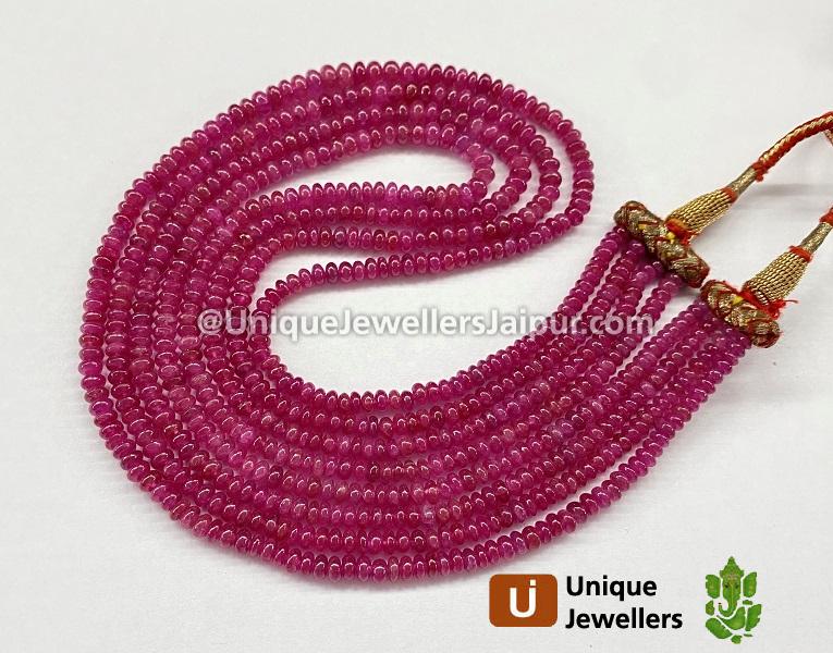 Ruby Smooth Roundelle Beads