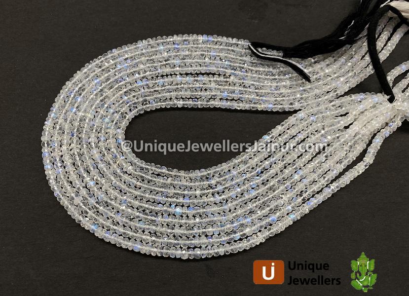 Rainbow Moonstone Faceted Roundelle Beads