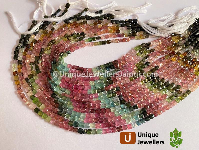 Tourmaline Faceted Chicklet Beads